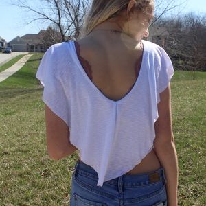 Crop top white shirt!